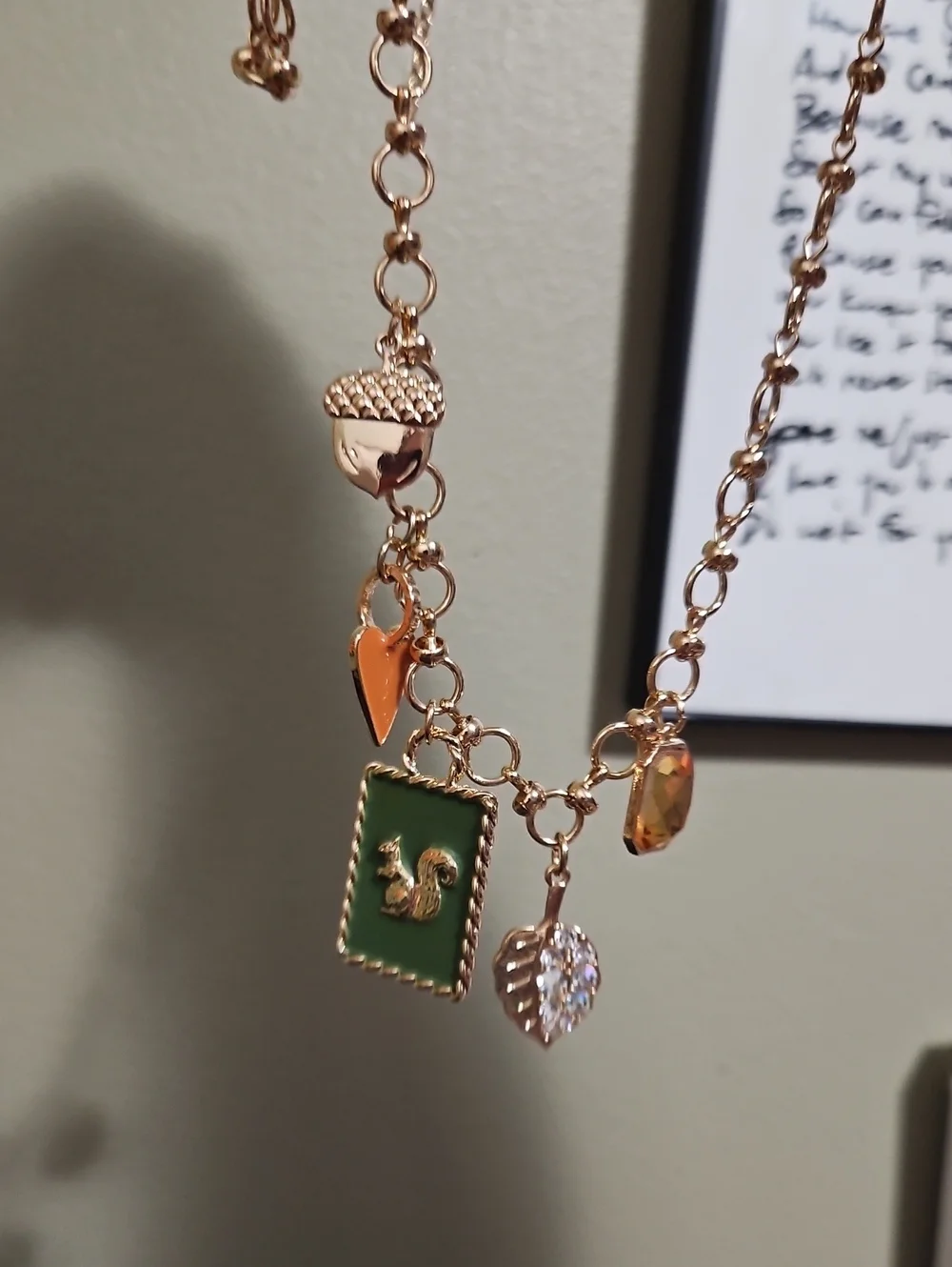 Maurices Fall Charm Gold Tone Necklace